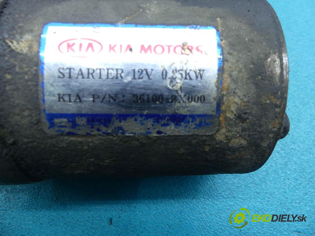 Kia Rio I 1999-2005 1.3 8V - 82 HP manual 60 kW 1343 cm3  Štartér 36100-2X000 (Štartéry)