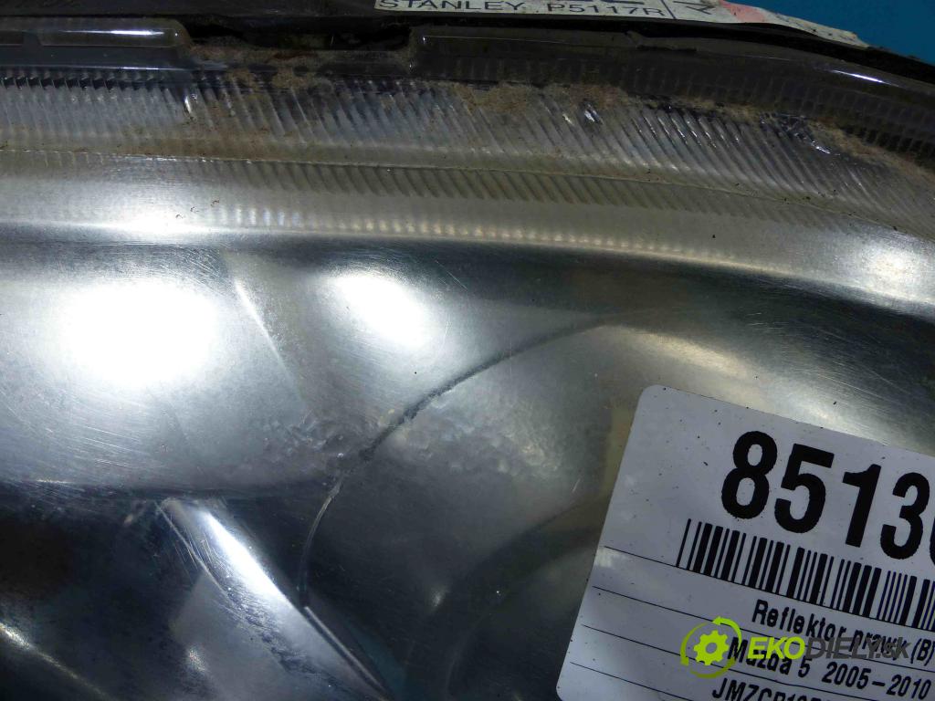 Mazda 5  2005-2010 2.0D 143 HP manual 105 kW 1998 cm3  Svetlomet pravy  (Pravé)