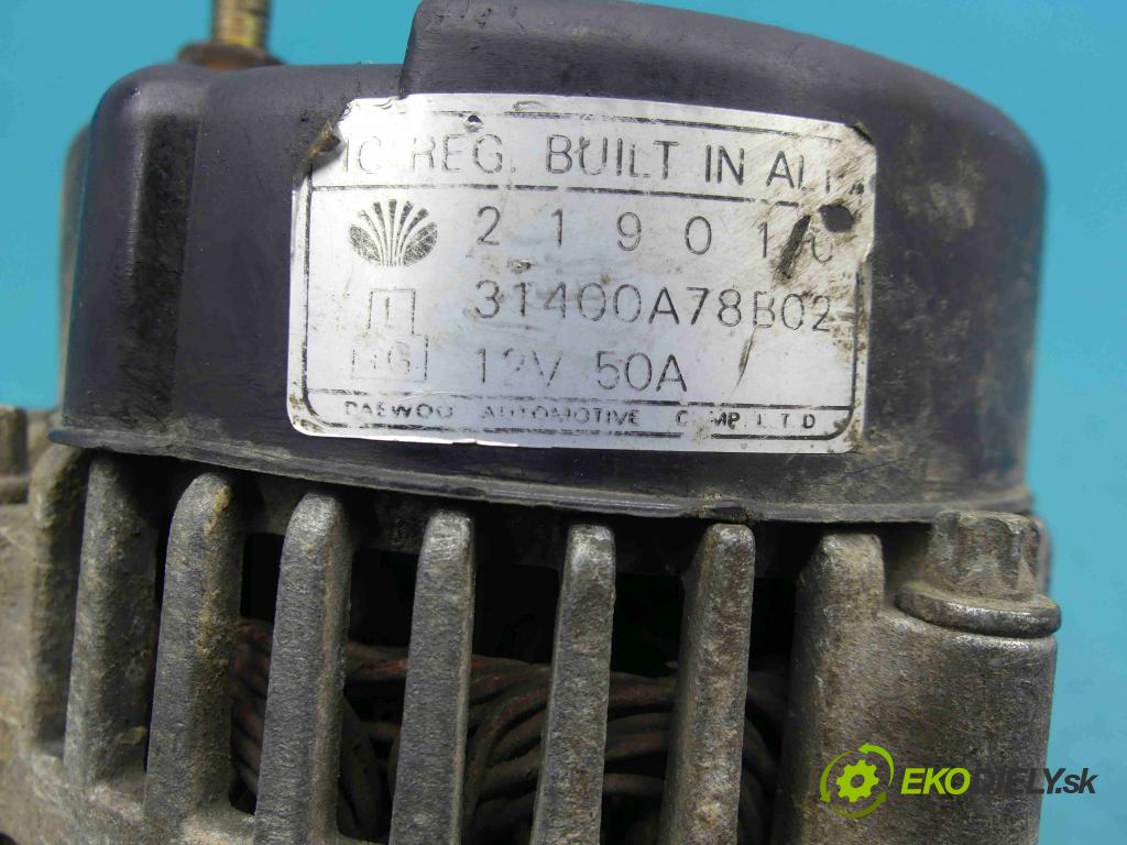 Daewoo Tico 0.8B 52 HP manual 38 kW 796 cm3  Alternátor 31400A78B02 (Alternátory)