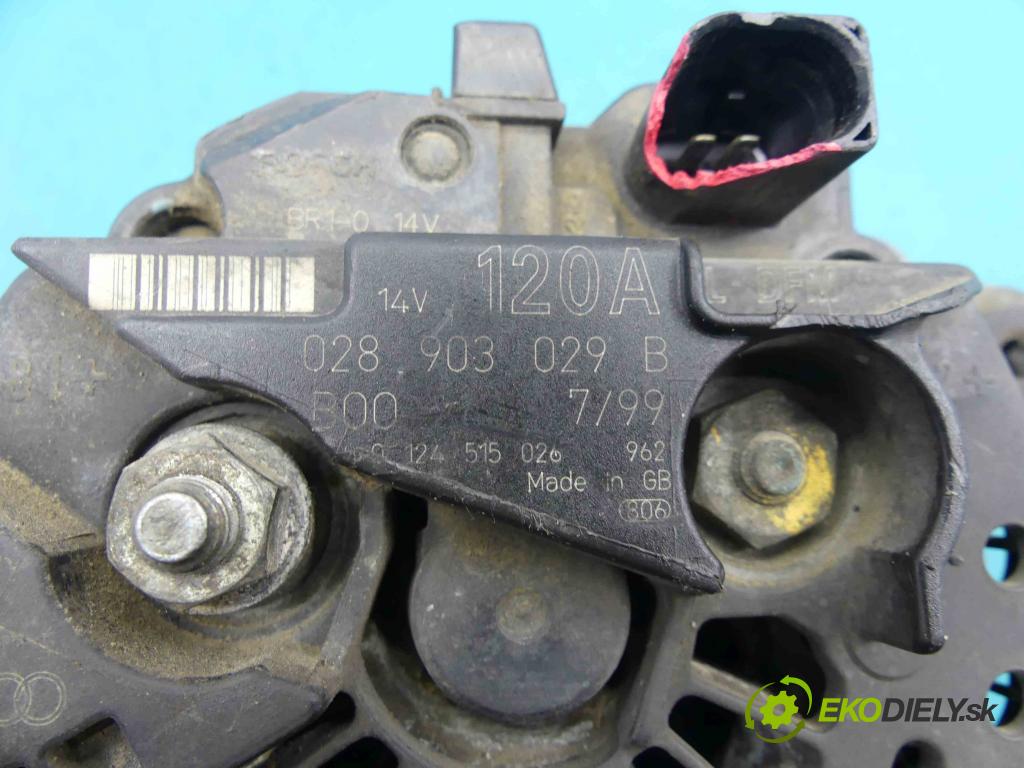 Skoda Octavia I 1996-2010 1.9 TDI 110 HP manual 81 kW 1896 cm3  Alternátor 0124515026 (Alternátory)