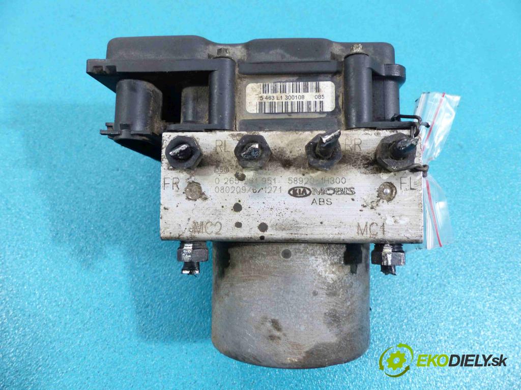 Kia Ceed I 2006-2012 1.4 16V - 109 HP manual 80,2 kW 1396 cm3  Pumpa ABS 0265231951 (Pumpy ABS)
