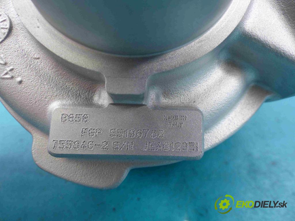 Fiat Croma II 2005-2010 1.9 JTD 150 HP automatic 110 kW 1910 cm3  Turbodúchadlo,turbo 755046-0002 (Turbodúchadlá (kompletné))