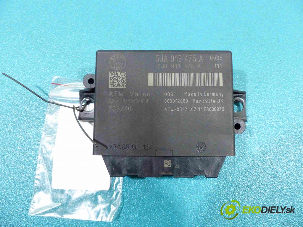 Skoda Rapid 2012-2019 1.6 TDI 90 HP manual 66 kW 1598 cm3  Modul Riadiaca jednotka 5JA919475A (Ostatné)
