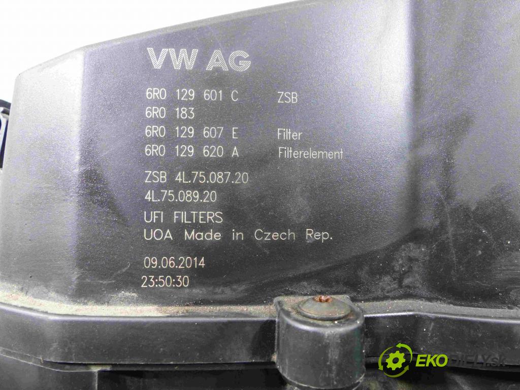 Skoda Rapid 2012-2019 1.6 TDI 90 hp manual 66 kW 1598 cm3  obal filtra vzduchu 6R0129601C (Kryty filtrů)