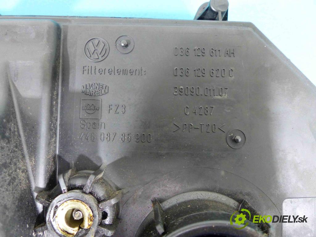 Vw Golf IV 1997-2003 1.4 16V - 75 hp manual 55 kW 1390 cm3  obal filtra vzduchu 036129620C (Kryty filtrů)