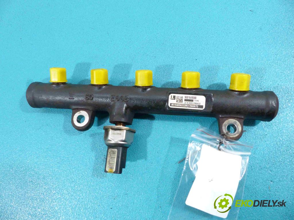 Peugeot 407 2.0 HDI 136 HP manual 100 kW 1997 cm3  Lišta vstrekovacia 9681649580 (Vstrekovacie lišty)