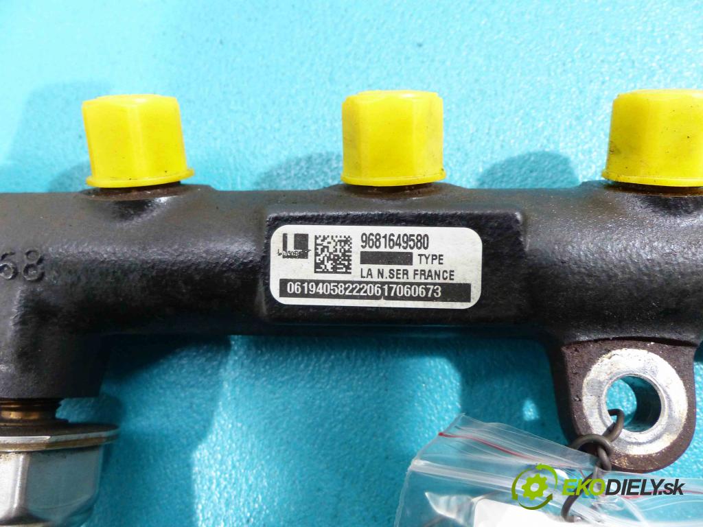 Peugeot 407 2.0 HDI 136 HP manual 100 kW 1997 cm3  Lišta vstrekovacia 9681649580 (Vstrekovacie lišty)