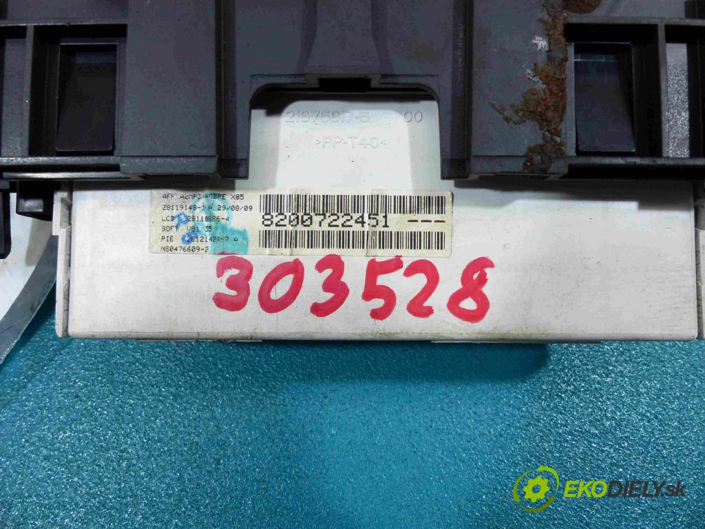 Renault Thalia II 2008-2013 1,2.0 16V - 75 HP manual 55 kW 1149 cm3  Dislpej 8200722451 (Prístrojové dosky, displeje)