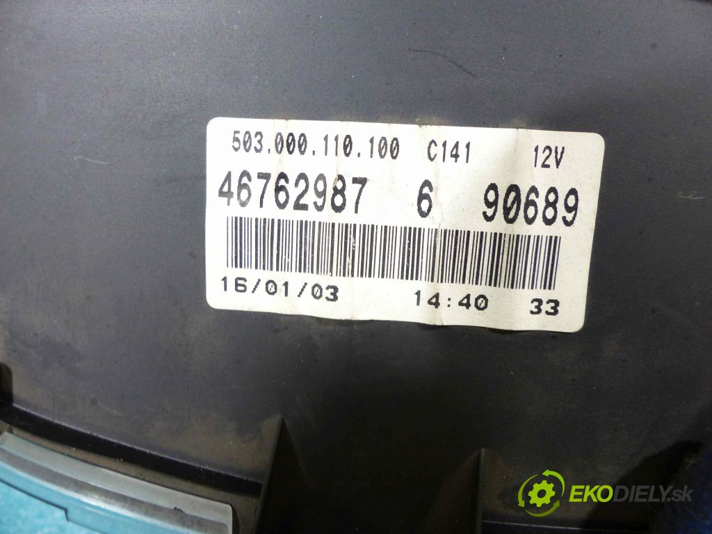 Fiat Doblo I 2001-2010 1.2 8V - 65 HP manual 48 kW 1242 cm3  Prístrojovka 46762987 (Prístrojové dosky, displeje)