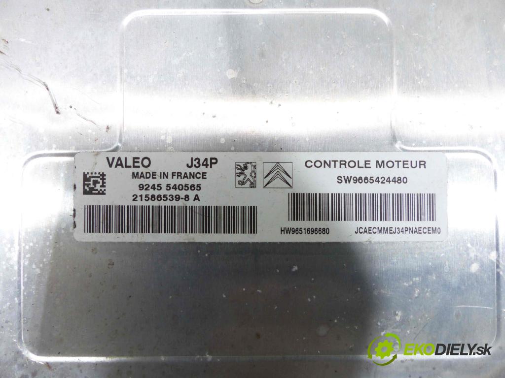 Citroen C3 2002-2009 1.4 8V - 73 hp manual 54 kW 1360 cm3  jednotka řídící 9665424480
