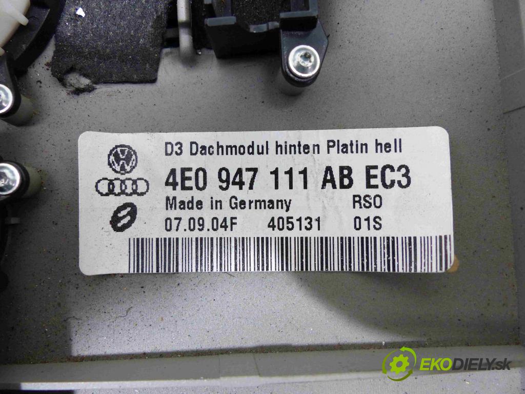 Audi A8 D3 2002-2009 4.0 TDI 275 hp automatic 202 kW 3936 cm3  světlo interiéru 4E0947111AB