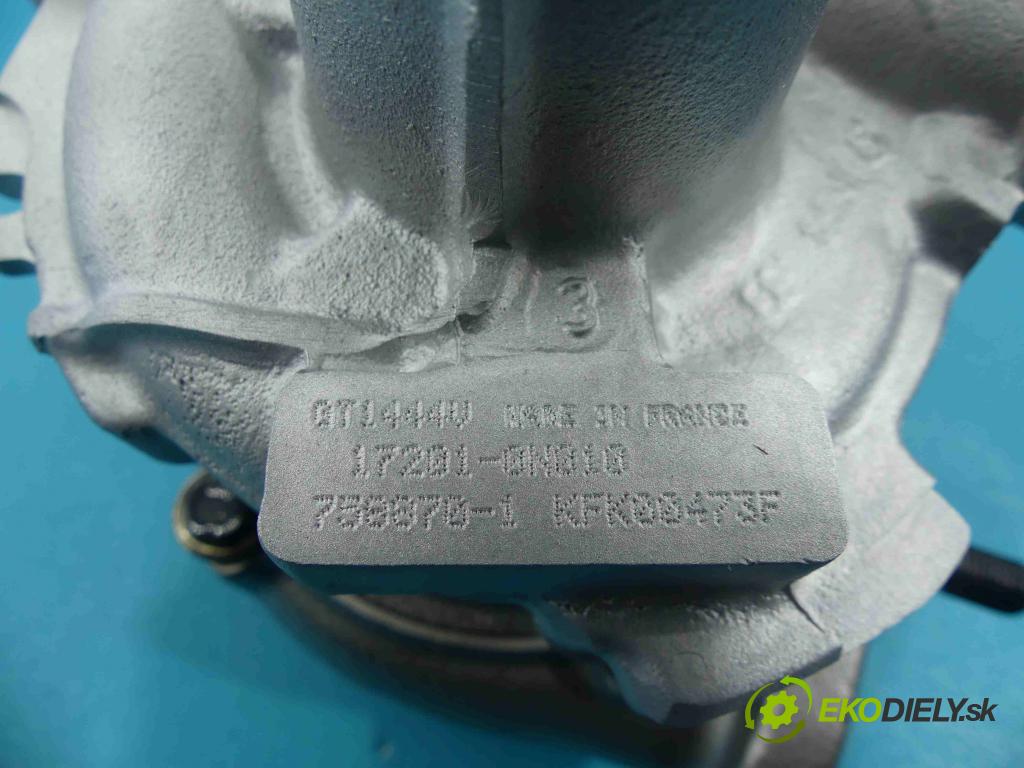 Toyota Corolla E15 2007-2014 1.4 D4D 90 HP manual 66 kW 1364 cm3 4- turbodúchadlo, turbo 758870-1 (Turbodúchadlá (kompletné))