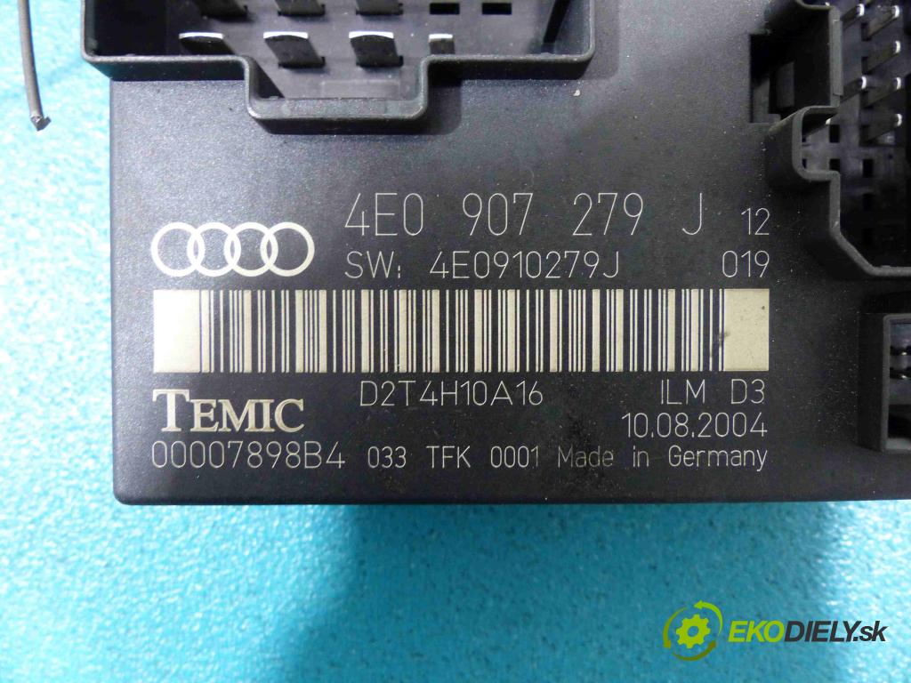 Audi A8 D3 2002-2009 4.0 TDI 275 HP automatic 202 kW 3936 cm3  Modul Riadiaca jednotka 4E0907279J (Ostatné)