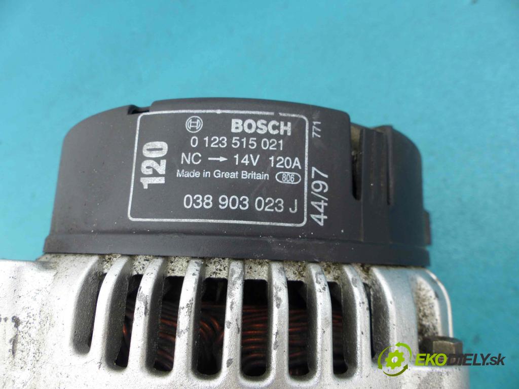 Vw Golf IV 1997-2003 1.9 TDI 90 HP manual 66 kW 1896 cm3 Alternátor 0123515021 (Alternátory)