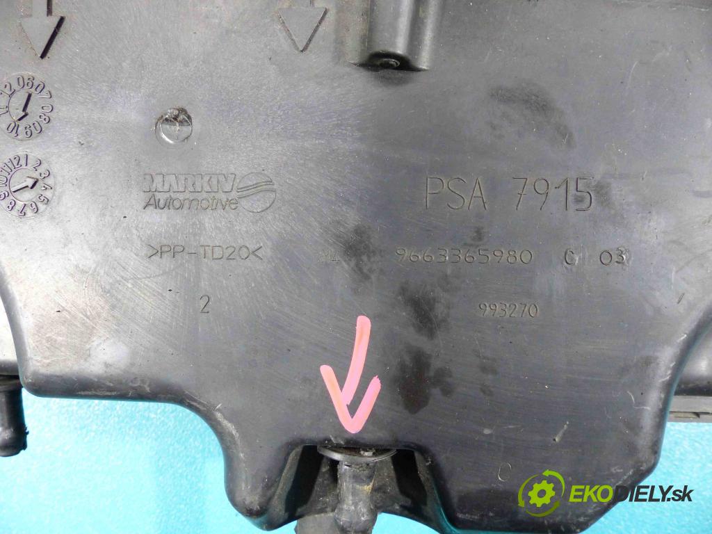 Peugeot 5008 I 2009-2017 1.6 HDI 109 hp manual 80 kW 1560 cm3  obal filtra vzduchu 9663365980 (Kryty filtrů)