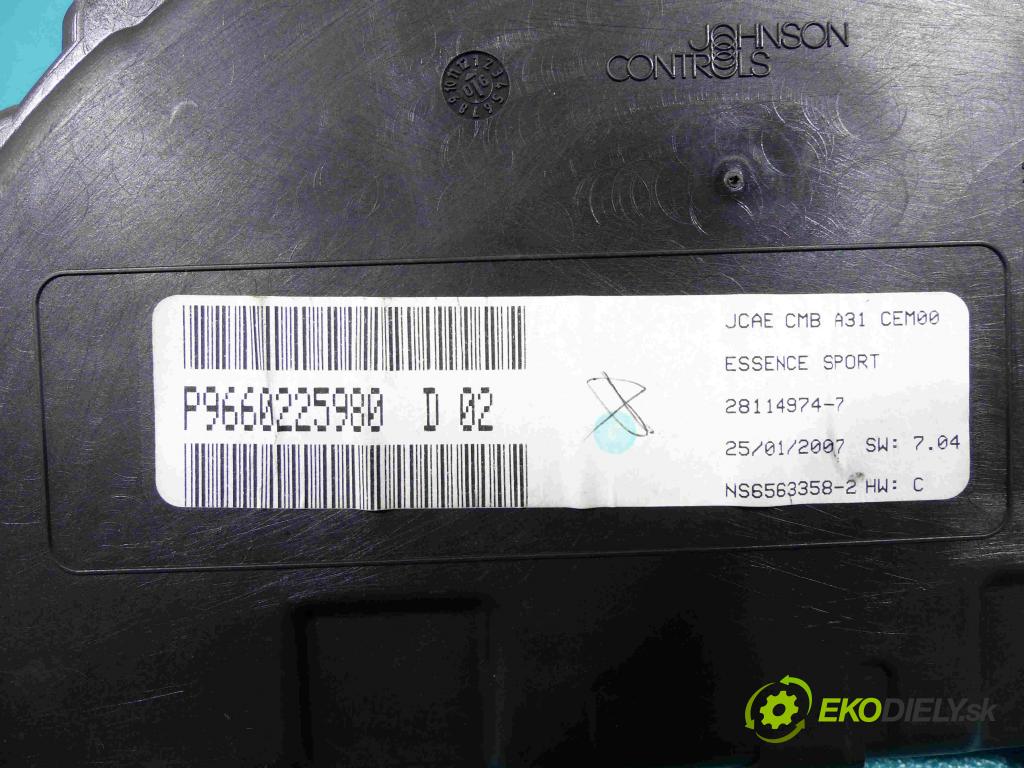Citroen C3 2002-2009 1.4 16V - 88 HP manual 65 kW 1360 cm3  Prístrojovka 9660225980 (Prístrojové dosky, displeje)
