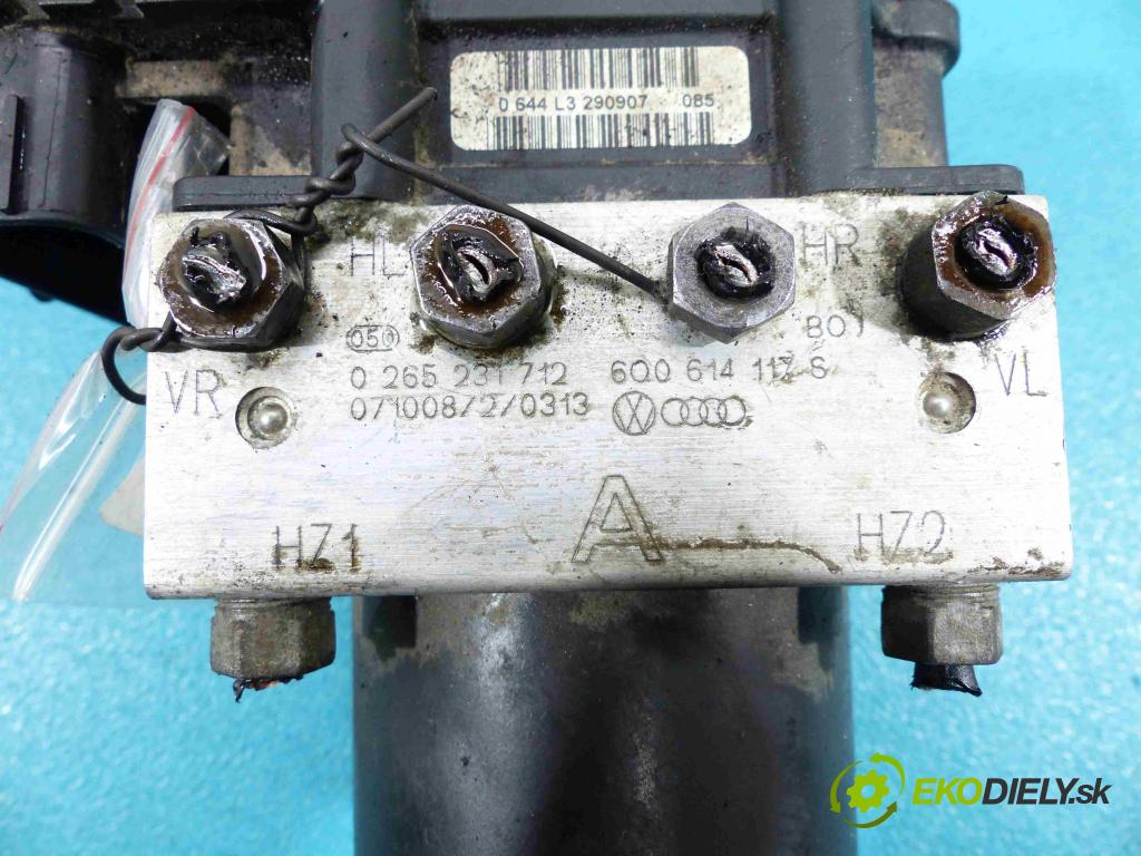 Vw Polo IV 9N 2001-2009 1.2 12V - 69 HP manual 51 kW 1198 cm3  Pumpa ABS 0265231712 (Pumpy ABS)