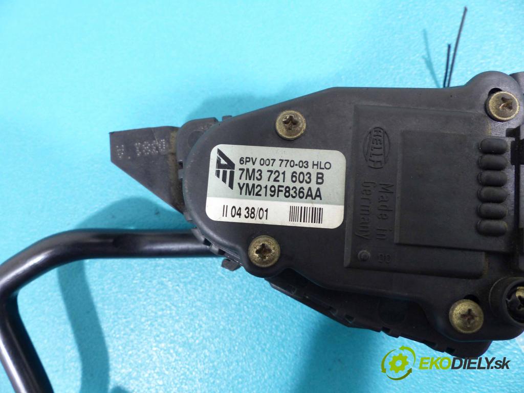Seat Alhambra 1996-2010 1.9 TDI 116 hp manual 85 kW 1896 cm3  pedály 7M3721603B (Pedály)