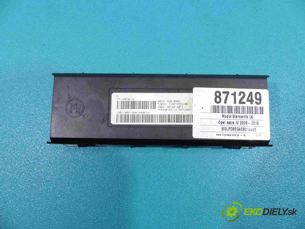 Opel Astra IV 2009-2015 1.7 CDTI 110 HP manual 81 kW 1686 cm3  Modul Riadiaca jednotka 13578112 (Ostatné)