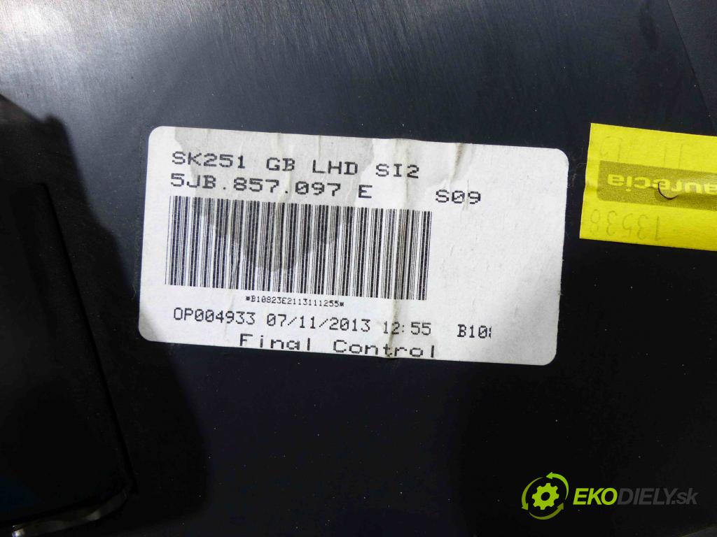 Seat Toledo IV 2012-2018 1.4 TSI 122 HP automatic 90 kW 1390 cm3 Priehradka, kastlík 5JB857097E