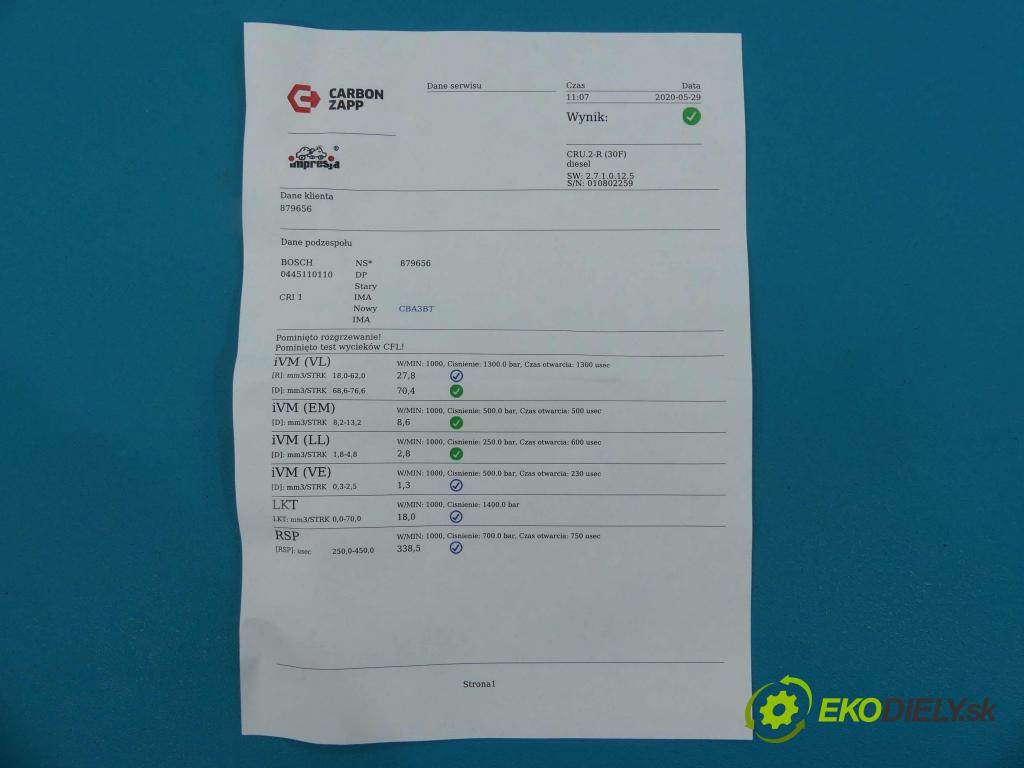Renault Megane II 2003-2008 1.9 DCI 120 HP manual 88 kW 1900 cm3 5- vstrekovač 0445110110 (Vstrekovače)