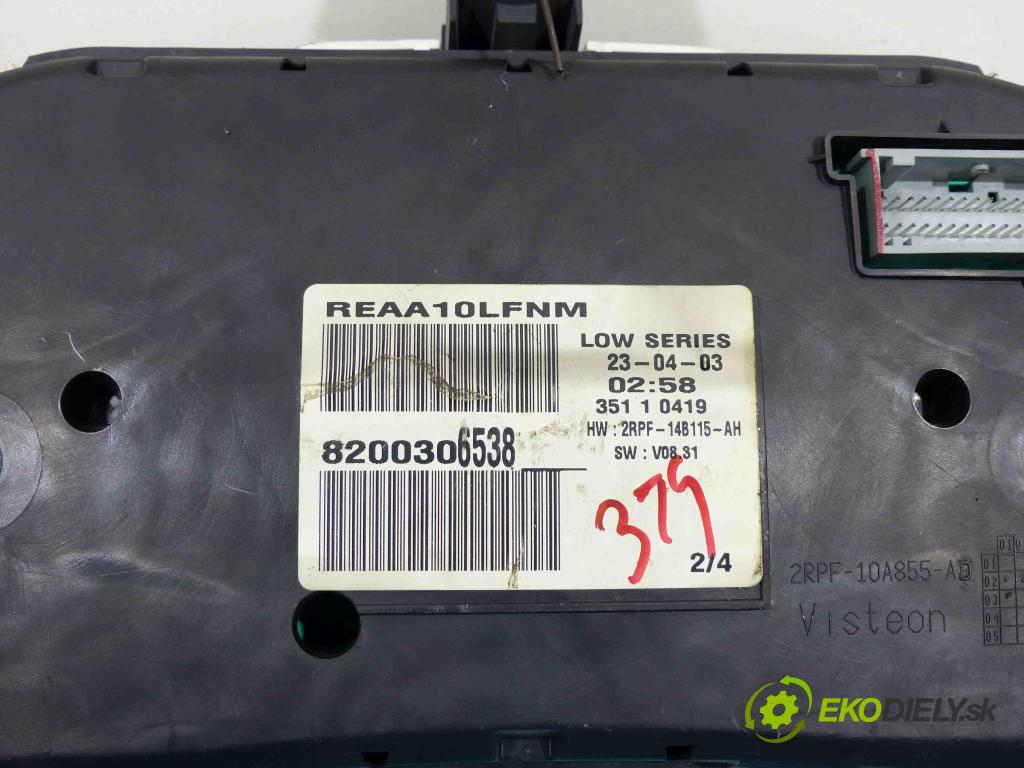 Renault Megane II 2003-2008 1.9 DCI 120 HP manual 88 kW 1900 cm3  Prístrojovka 8200306538 (Prístrojové dosky, displeje)