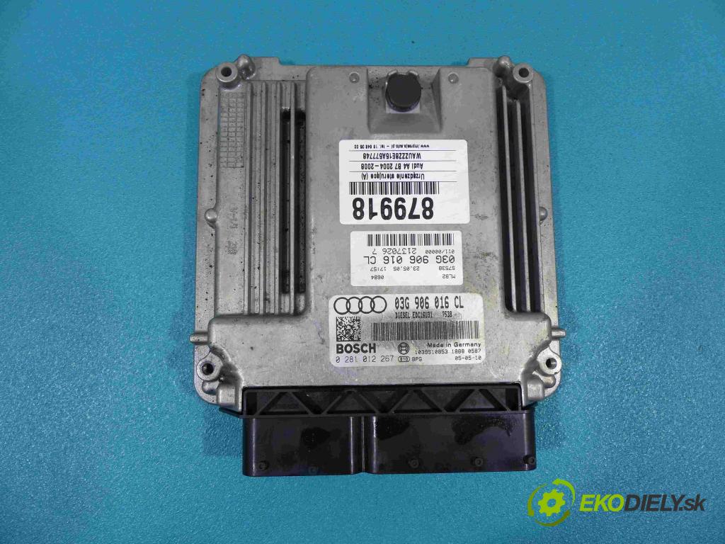 Audi A4 B7 2004-2008 2.0 TDI 140 HP automatic 103 kW 1968 cm3  Jednotka riadiaca 0281012267