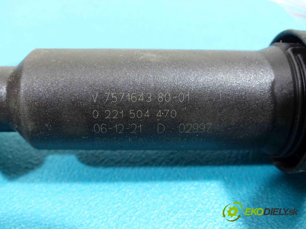 Mini Cooper II 2006-2013 1.6 16V - 116 HP manual 85 kW 1598 cm3  Cievka zapaľovacia 0221504470 (Zapaľovacie cievky, moduly)