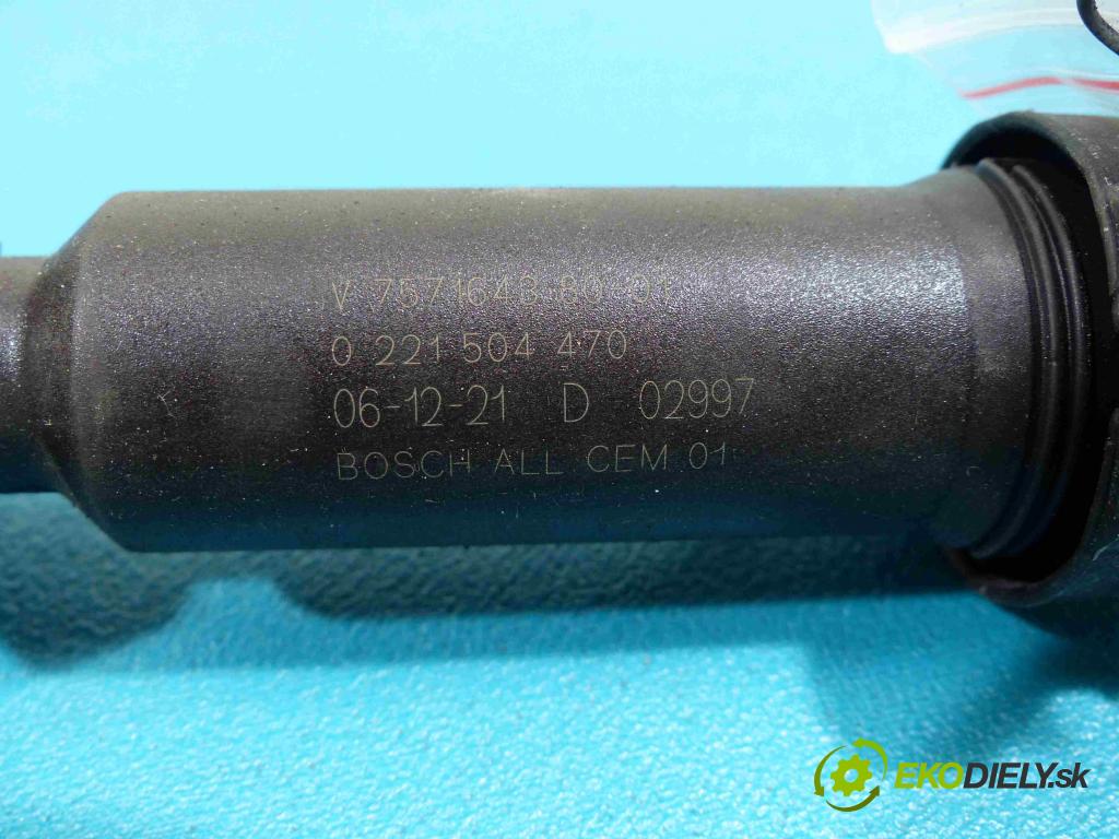 Mini Cooper II 2006-2013 1.6 16V - 116 HP manual 85 kW 1598 cm3  Cievka zapaľovacia 0221504470 (Zapaľovacie cievky, moduly)