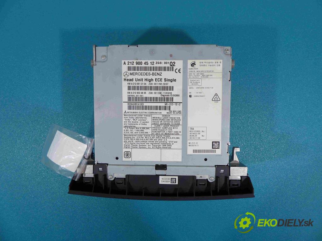 Mercedes E C207/ A207 3.0 CDI 265km automatic 195 kW 2987 cm3 2- RADIO A2129004512 (Audio zariadenia)