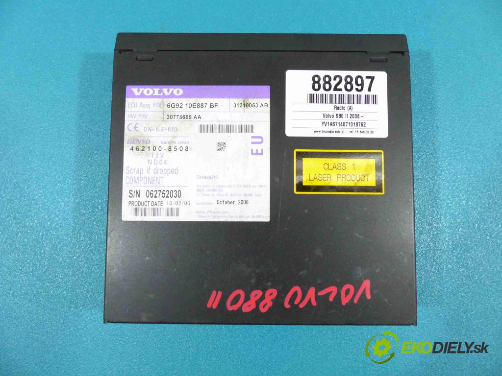 Volvo S80 II 2006- 2.4 d5 185 HP automatic 136 kW 2400 cm3  Navigácia 30775669AA (GPS navigácie)
