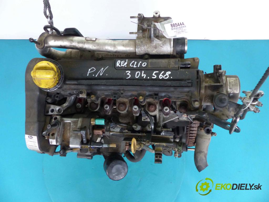 Renault Clio II 1998-2012 1.5 DCI 82 hp manual 60 kW 1461 cm3  motor DIESLA K9K
