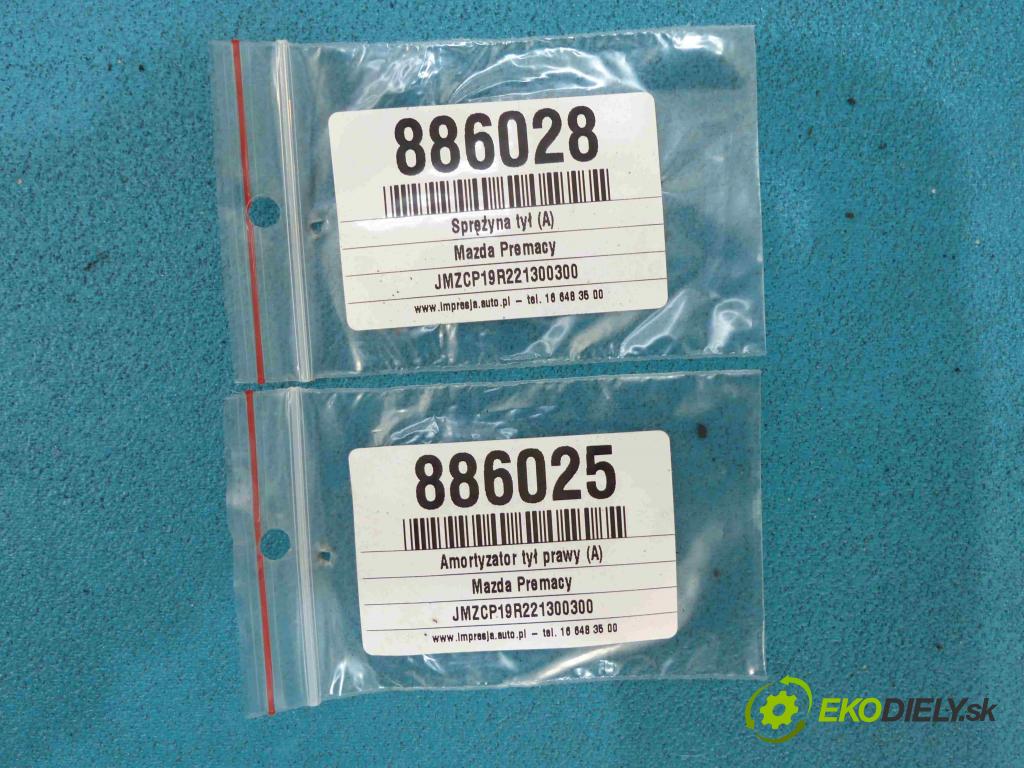 Mazda Premacy 2.0 DITD 101 hp manual 74 kW 1998 cm3  tlumič zadní část pravý