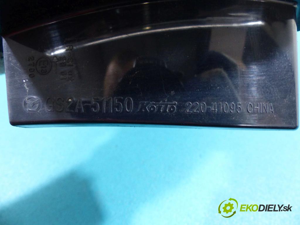 Mazda 6 II GH 2007-2012 2.0 citd 140 HP manual 103 kW 1998 cm3  Svetlo zad ľavá strana 220-41095 (Ostatné)