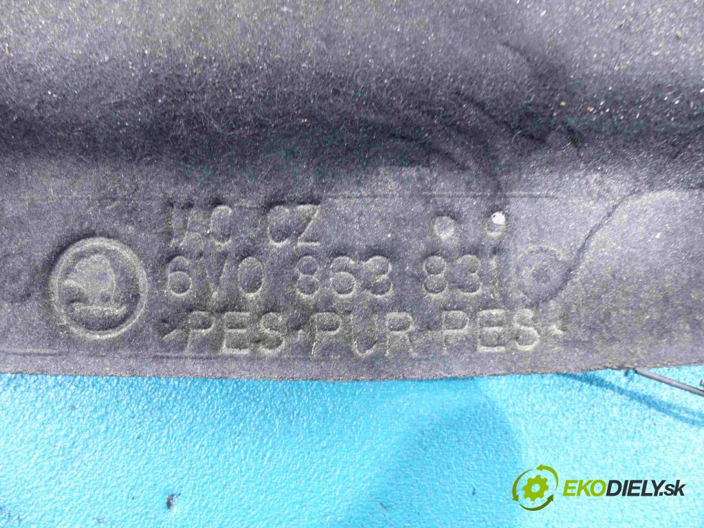 Skoda Fabia III 2014- 1.2 TSI 90 HP manual 66 kW 1197 cm3  Odhlučnenie kapoty 6V0863831