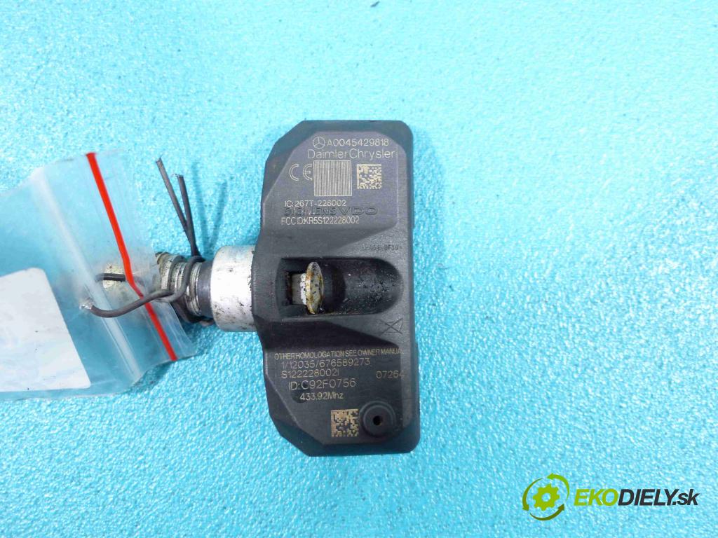 Mercedes ML W164 2005-2011 3.0 CDI 224 hp automatic 165 kW 2987 cm3  snímač tlaku A0045429818 (Snímače tlaku)