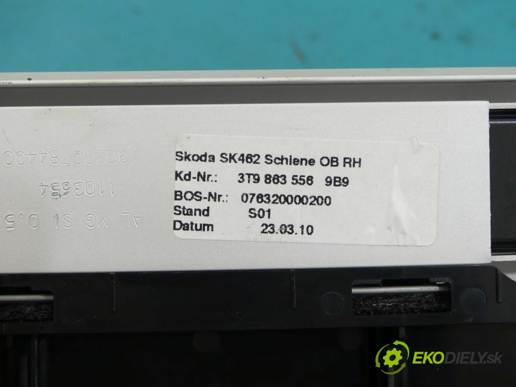 Skoda Superb II 2008-2015 1.8 TSI 160 HP manual 118 kW 1798 cm3  koľajnička kufra 3T9863556