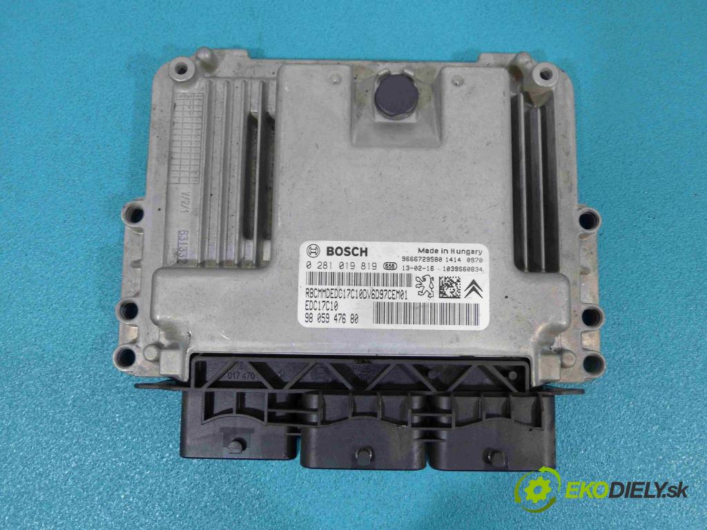 Citroen C4 II 2010-2017 1.6 HDI 92 HP manual 68 kW 1560 cm3  Jednotka riadiaca 0281019819
