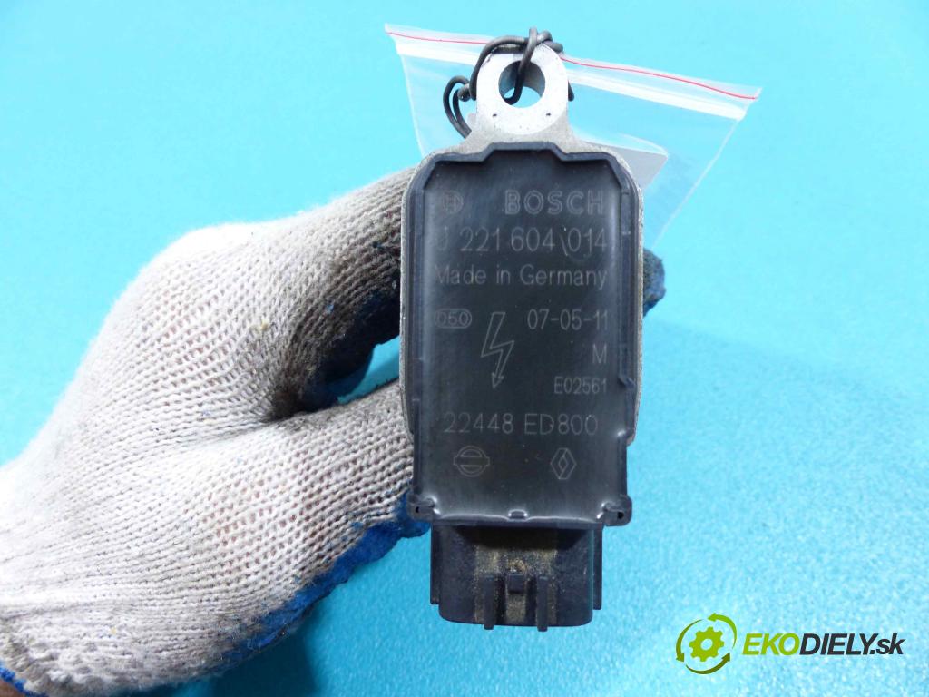 Renault Laguna III 2007-2015 2.0 16V 140 HP manual 103 kW 1997 cm3 5- Cievka zapaľovacia 0221604014 (Zapaľovacie cievky, moduly)