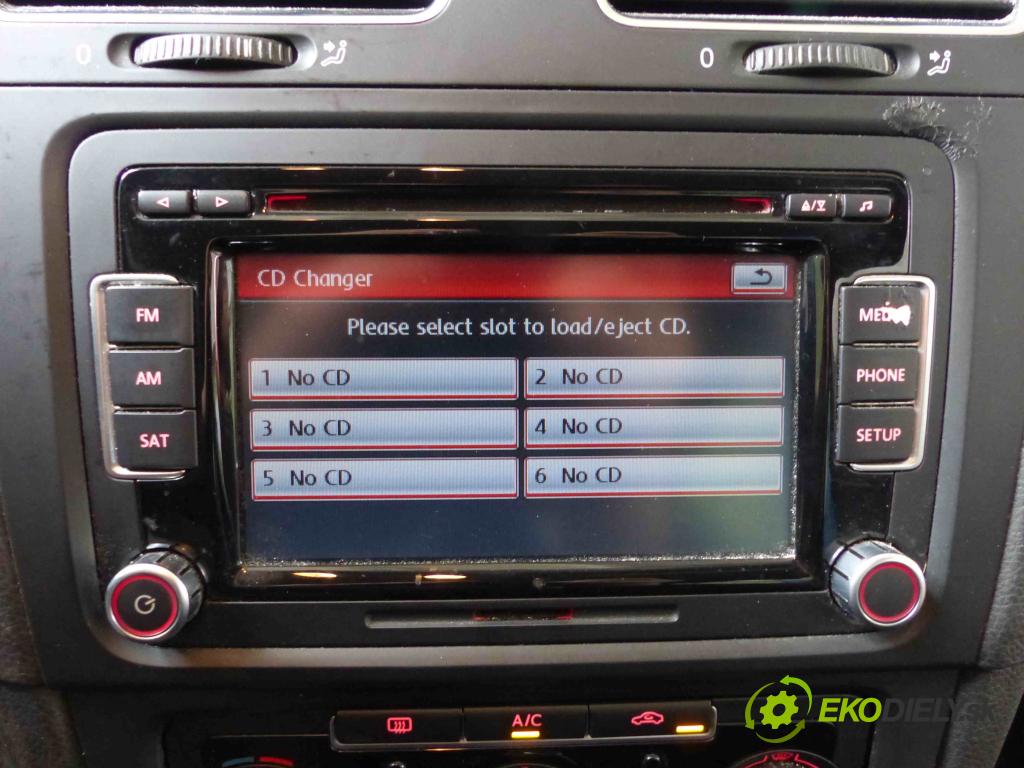 Vw Golf VI 2008-2013 2.0 TDI 140 HP manual 103 kW 1968 cm3 5- RADIO 1K0035180AF (Audio zariadenia)