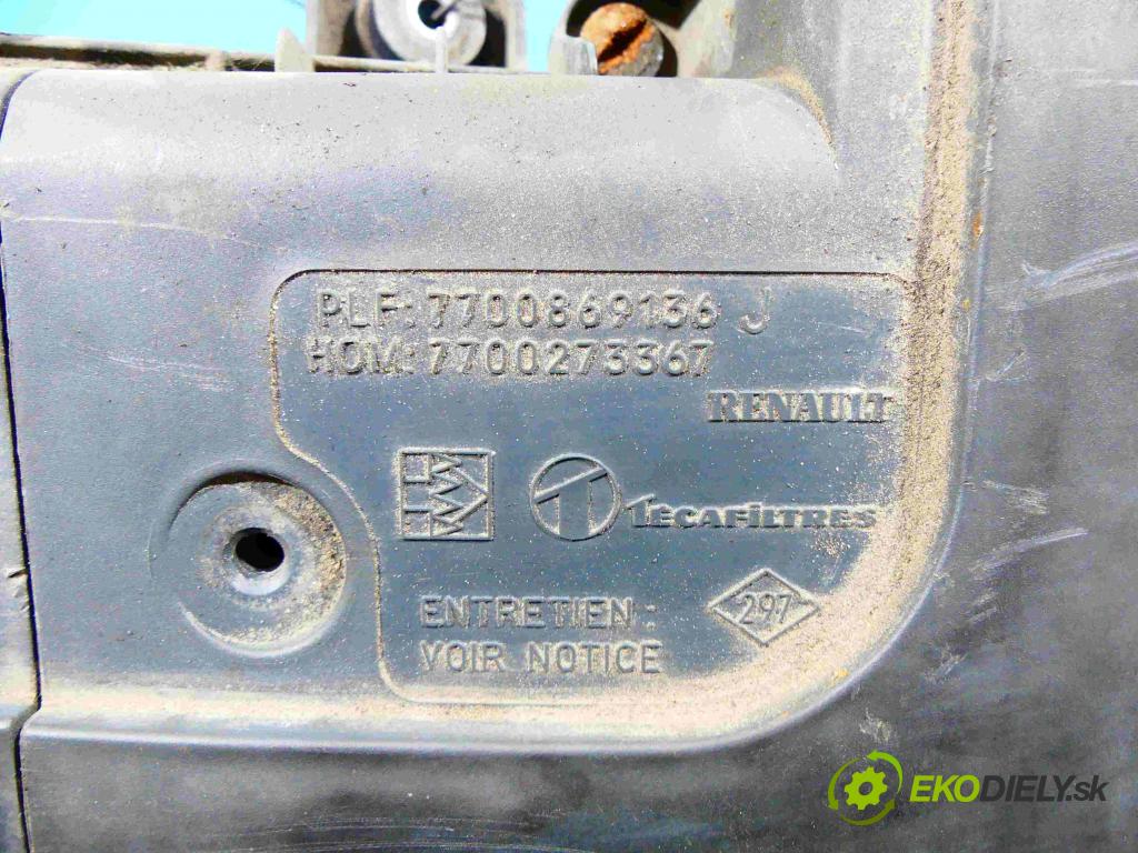 Renault Clio II 1998-2012 1.4 8V - 75 hp manual 55 kW 1390 cm3 3- obal filtra vzduchu 7700273367 (Kryty filtrů)