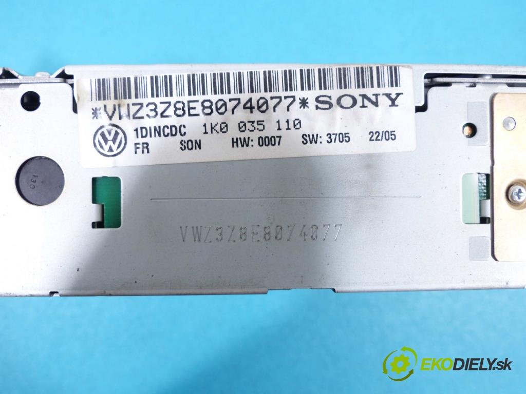 Vw Phaeton 3.2 V6 241km automatic 177 kW 3189 cm3 4- Menič CD 1K0035110 (CD meniče)