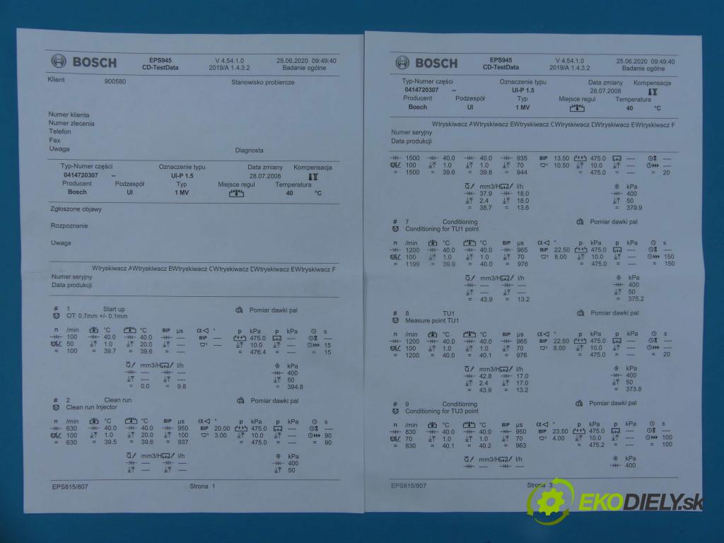 Vw Polo IV 9N 2001-2009 1.4 tdi 80 HP manual 59 kW 1422 cm3 5- vstrekovacie čerpadlo 0414720307 (Vstrekovače)