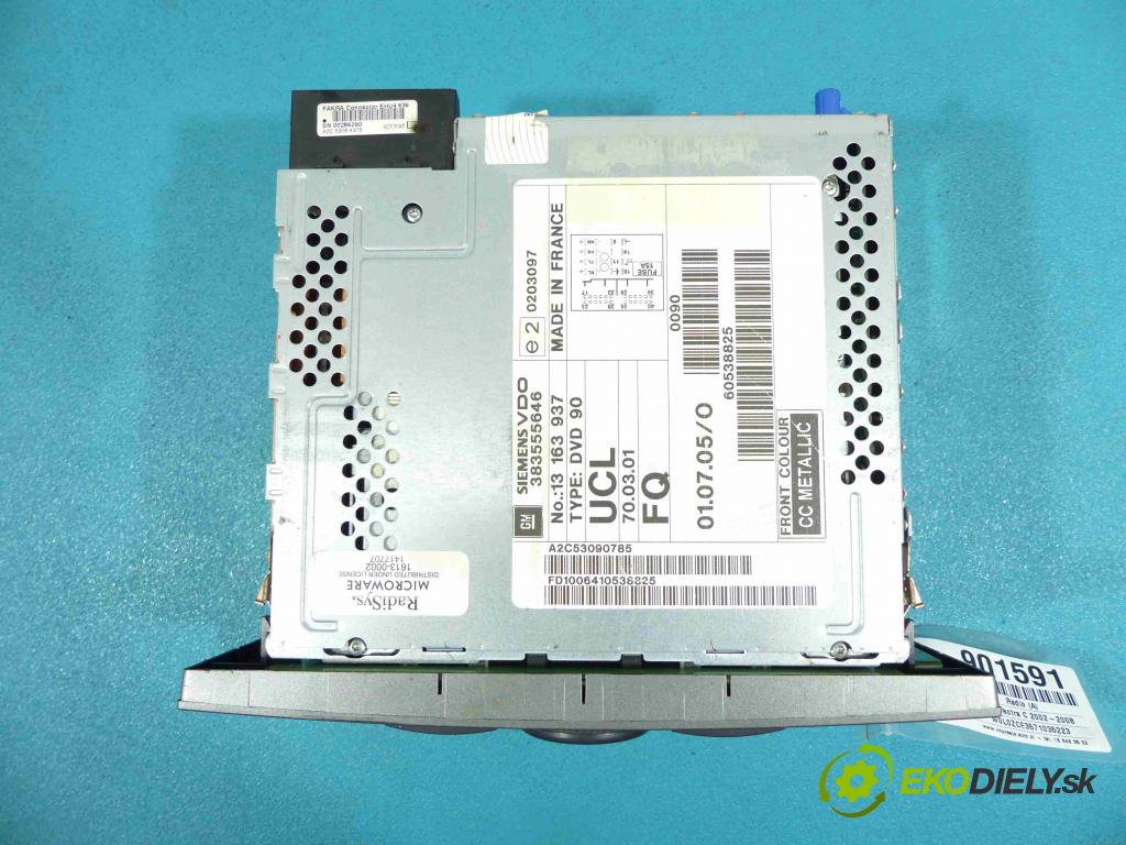 Opel Vectra C 2002-2008 1.9 CDTI 120 HP manual 88 kW 1910 cm3 5- RADIO 13163937 (Audio zariadenia)