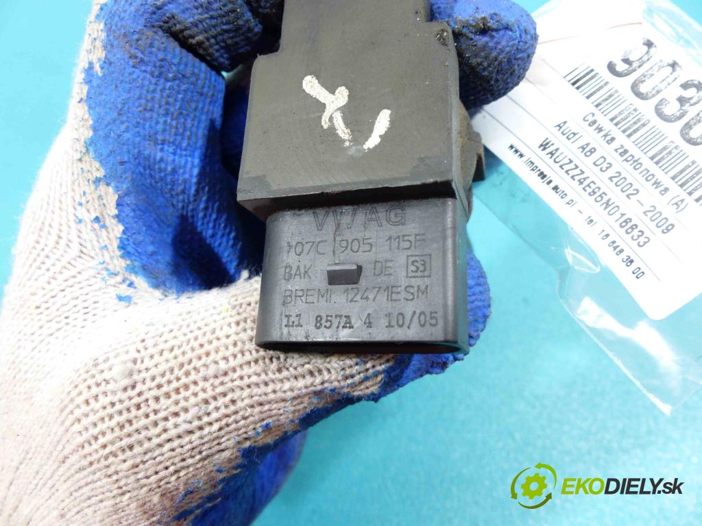 Audi A8 D3 2002-2009 6.0 automatic 331 kW 5998 cm3 4- Cievka zapaľovacia 07C905115F (Zapaľovacie cievky, moduly)