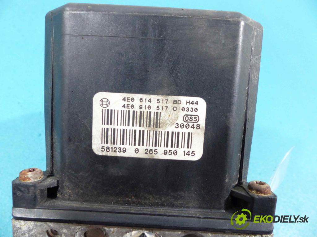 Audi A8 D3 2002-2009 6.0 automatic 331 kW 5998 cm3 4- Pumpa ABS 0265950145 (Pumpy ABS)