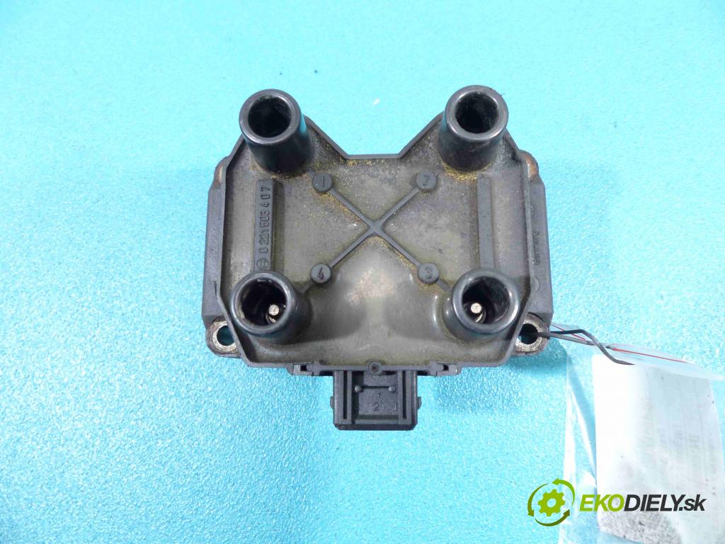 Fiat Bravo I 1995-2001 1.4 12V - 75 HP manual 55 kW 1370 cm3 3- Cievka zapaľovacia 0221503407 (Zapaľovacie cievky, moduly)