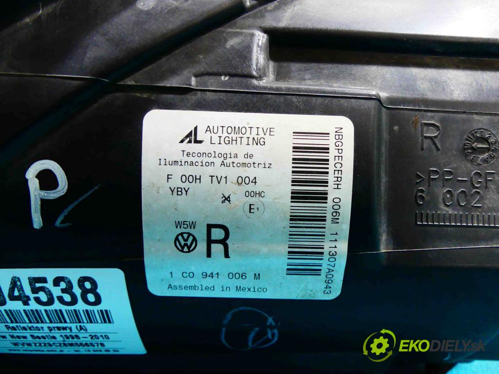 Vw New Beetle 1998-2010 1.9 TDI 105 HP manual 77 kW 1896 cm3 3- Svetlomet pravy 1C0941006M (Pravé)