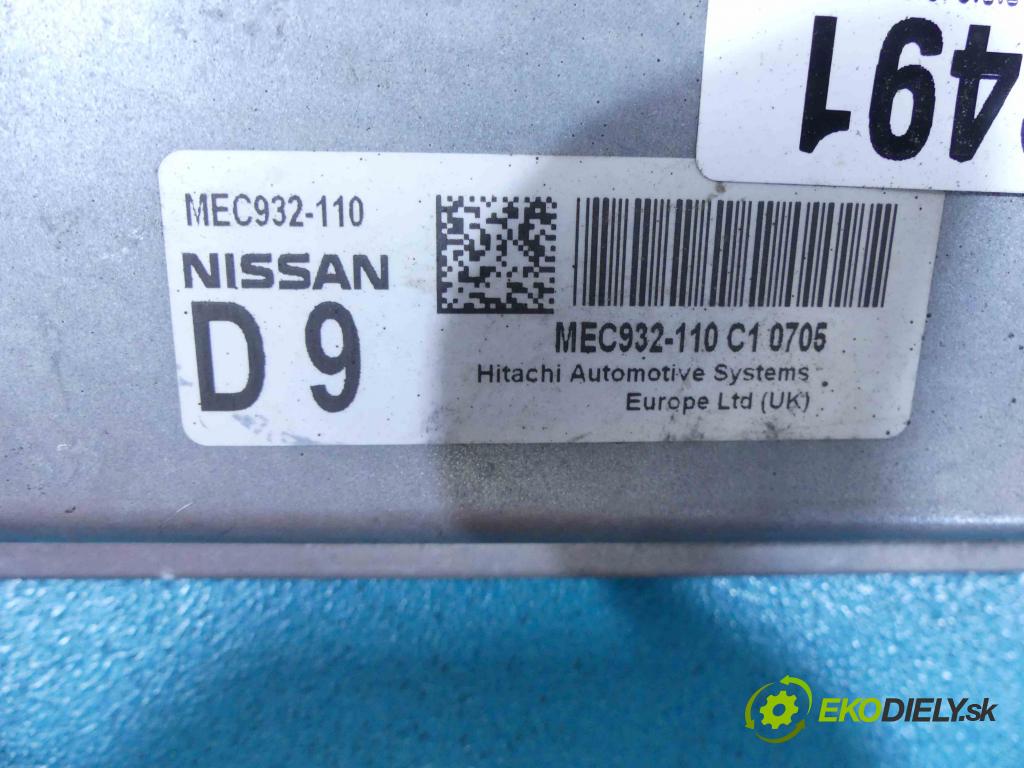 Nissan Qashqai 06-13 1.6 16v 114 hp manual 84 kW 1599 cm3 5- jednotka řídící MEC932-110