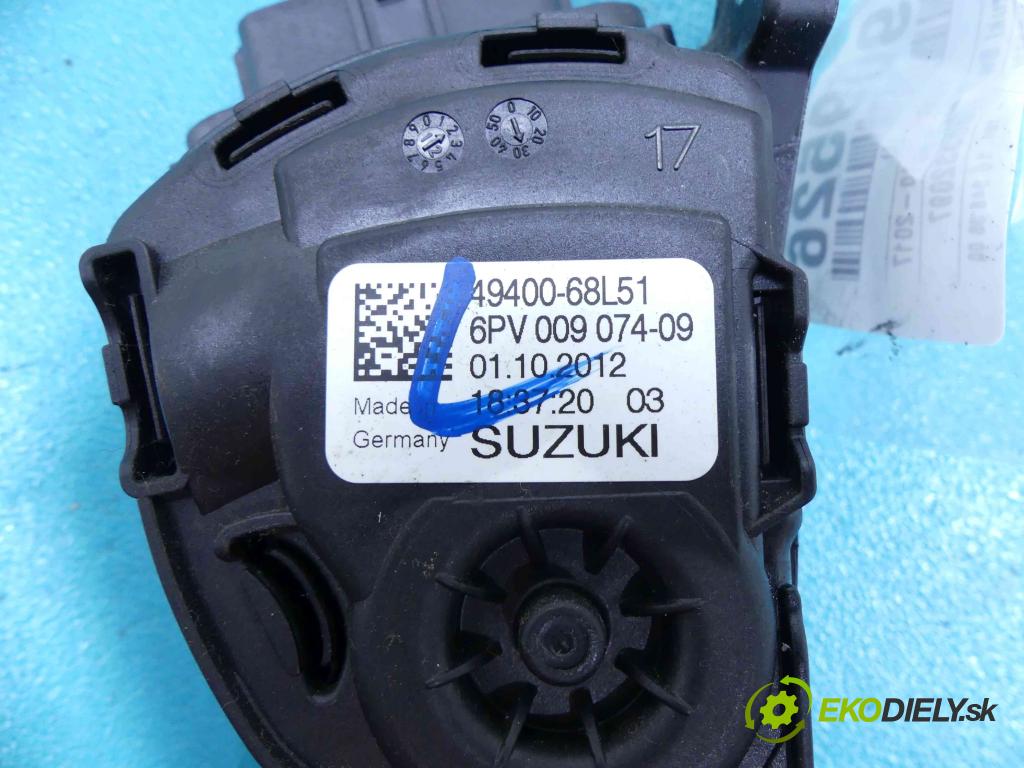 Suzuki Swift Mk7 2010-2017 1.2 16v 94 HP manual 69 kW 1242 cm3 5- pedále 49400-68L51 (Pedále)